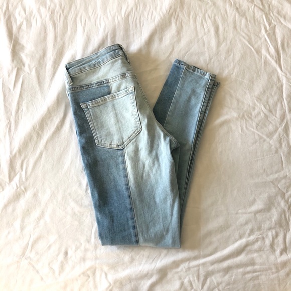 Two tone denim skinny jeans - Picture 2 of 6